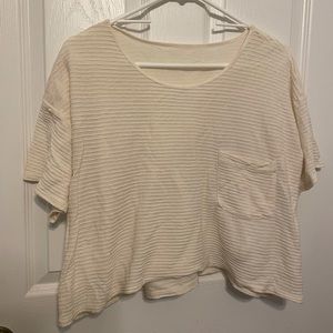 American Apparel cream textured top
